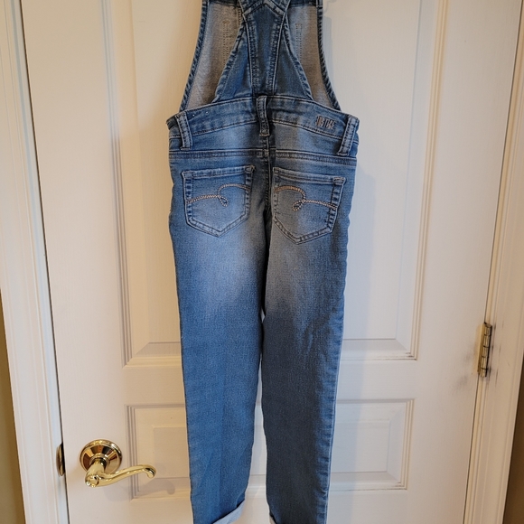 Girls Justice paint splatter overalls sz 6 - Picture 4 of 6